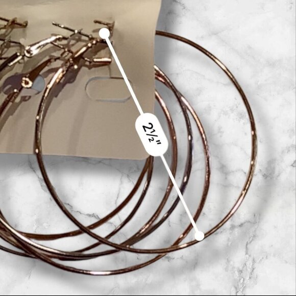 Set Of 6 Fashion Jewelry Gold & Silver Tone Hoop Earrings for Women - Picture 3 of 10